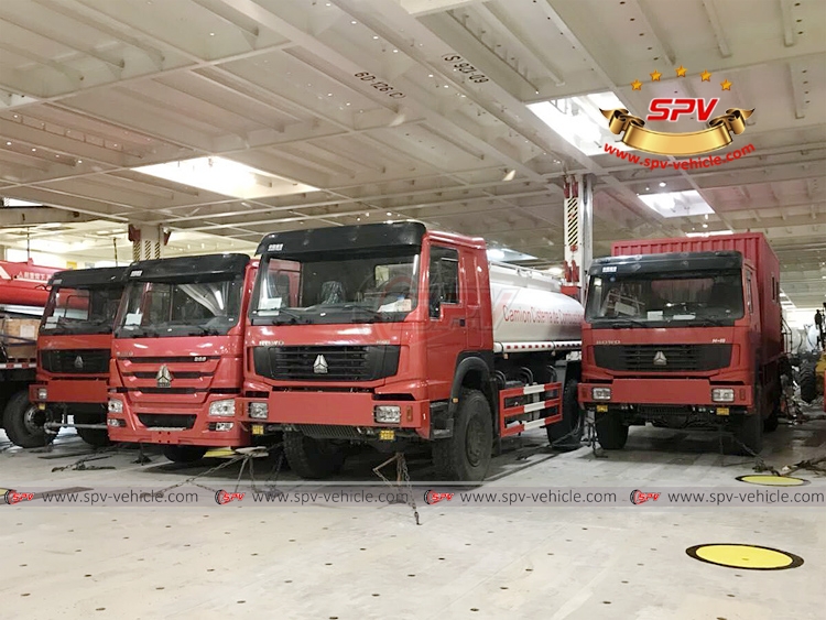 Off-road Lubrication Truck Sinotruk - Loading into RORO Vessel